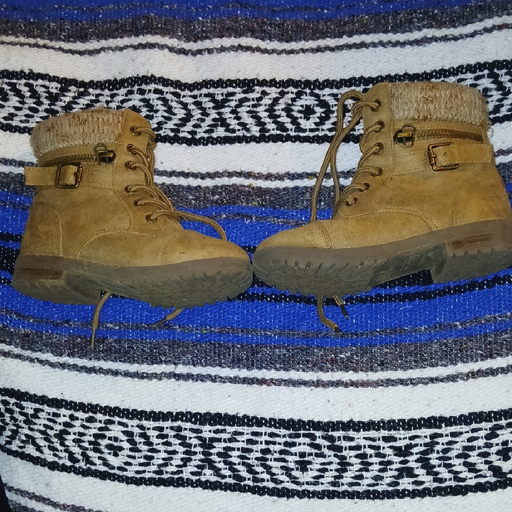 Tan Kids Boots